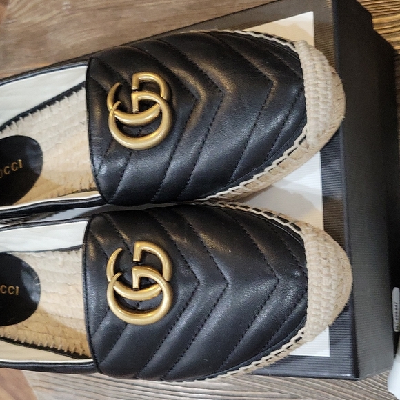COPY - GUCCI Leather espadrille with Double G - Picture 3 of 9